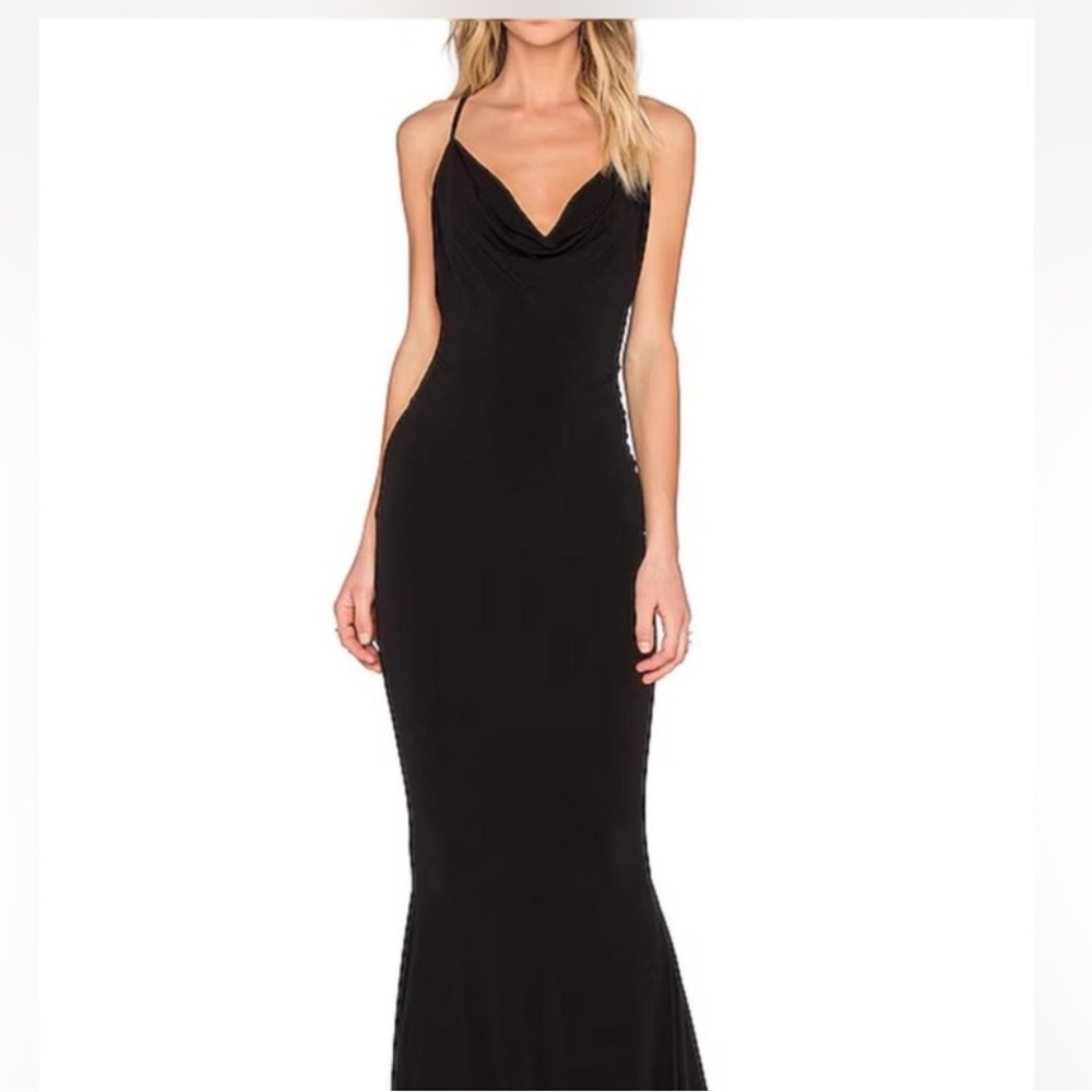 Nookie Black Halter-Style Maxi Gown